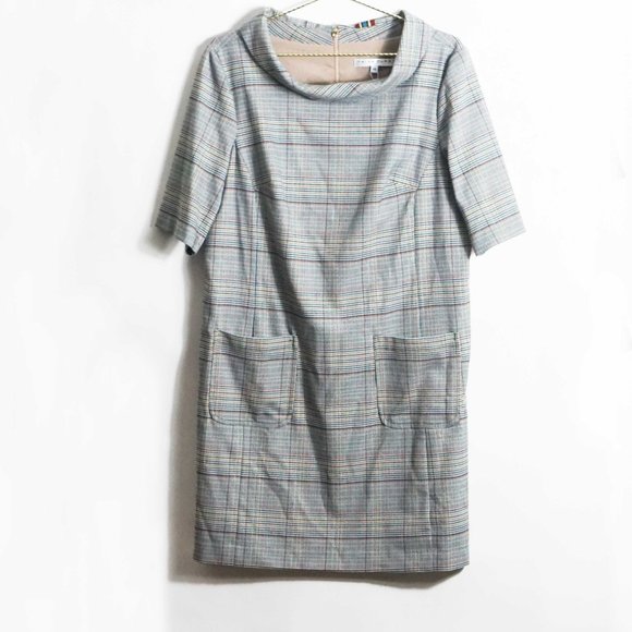 Trina Turk Maleko Shift Dress in Plaid Print 14 - Picture 2 of 6